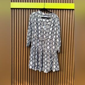 Rebecca Minkoff Beige and Brown Snake Print Top